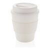 Taza de café reutilizable con tapa de rosca 350ml blanco