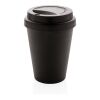 Taza de café reutilizable de doble pared 300ml negro | sin montaje de publicidad | no disponible | no disponible
