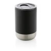 Taza de acero inoxidable reciclado RCS negro | sin montaje de publicidad | no disponible | no disponible
