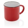 Taza de cerámica vintage rojo | sin montaje de publicidad | no disponible | no disponible