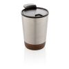 Taza de café de corcho y acero inoxidable GRS RPP plata | sin montaje de publicidad | no disponible | no disponible