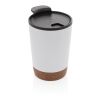 Taza de café de corcho y acero inoxidable GRS RPP Blanco | sin montaje de publicidad | no disponible | no disponible