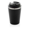 Taza de doble pared reciclado RCS Java 350 ml negro | sin montaje de publicidad | no disponible | no disponible