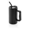 Taza Cube de acero reciclado RCS de 800ml. negro | sin montaje de publicidad | no disponible | no disponible