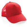 Gorra 5 paneles de algodón cepillado 190 gr Impact AWARE ™ rojo | sin montaje de publicidad | no disponible | no disponible | no disponible