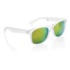 Gafas de sol con lentes de espejo de PC reciclado Gleam RCS blanco | sin montaje de publicidad | no disponible | no disponible