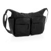 Bolso cruzado acolchado de nailon reciclado KENTO URBAN RCS negro