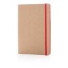 Libreta A5 ecológica de kraft rojo | sin montaje de publicidad | no disponible | no disponible