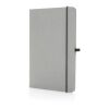 Libreta A5 de cuero reciclado de tapa dura gris claro | sin montaje de publicidad | no disponible | no disponible