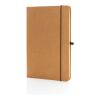 Libreta A5 de cuero reciclado de tapa dura marrón | sin montaje de publicidad | no disponible | no disponible