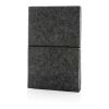 Libreta A5 tapa blanda de fieltro reciclado certificado GRS negro | sin montaje de publicidad | no disponible | no disponible