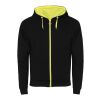 Chaqueta sudadera unisex "Fuji" Estándar | Negro intenso-Fluor Yellow | roly- | sin montaje de publicidad | no disponible | no disponible | no disponible