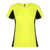 Camiseta deportiva de manga corta para mujer "Shanghai" Estándar | Fluor Yellow-Negro intenso | roly-L | sin montaje de publicidad | no disponible | no disponible | no disponible