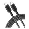 Cable USB-C a USB-C Anker de 1,8 metros y 60W gris-negro | sin montaje de publicidad