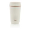 Vaso de plástico reciclado Topl To Go con tapa patentada 360 marron