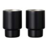 Set 2 tazas de acero inoxidable recicladas VINGA Nagano RCS negro | sin montaje de publicidad | no disponible | no disponible