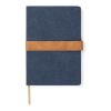 Libreta VINGA Bosler de lona reciclado RCS azul marino | sin montaje de publicidad | no disponible | no disponible
