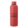 Botella termo de acero inox. reciclado Isaías rojo oscuro