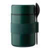 Vaso termo de acero inox. con cuchara Niko verde