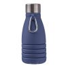 Botella plegable de silicona Erin azul cobalto