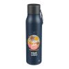 Botella de acero inox. reciclado Cassian azul