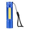Linterna COB de aluminio reciclado Sami azul cobalto
