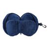 Almohada y antifaz de viaje, de poliéster Leontine azul