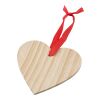 Adorno navideño de corazón de madera marrón | sin montaje de publicidad | no disponible | no disponible