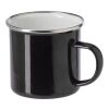Taza esmaltada de acero inox. negro | sin montaje de publicidad | no disponible | no disponible