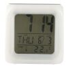 Reloj despertador con forma de dado. blanco | sin montaje de publicidad | no disponible | no disponible