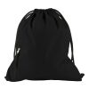 Mochila de seda pongee (190T) con cordones. negro | sin montaje de publicidad | no disponible | no disponible
