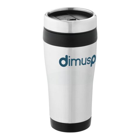 Vaso isotérmico Elwood Estándar | Plateado-Negro intenso | sin montaje de publicidad | no disponible | no disponible