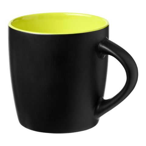 Taza de cerámica "Riviera" Estándar | Negro intenso-Lima | sin montaje de publicidad | no disponible | no disponible