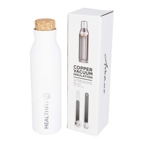 Botella con aislamiento al vacío de cobre nórdico, con tapón Estándar | Blanco | sin montaje de publicidad | no disponible | no disponible