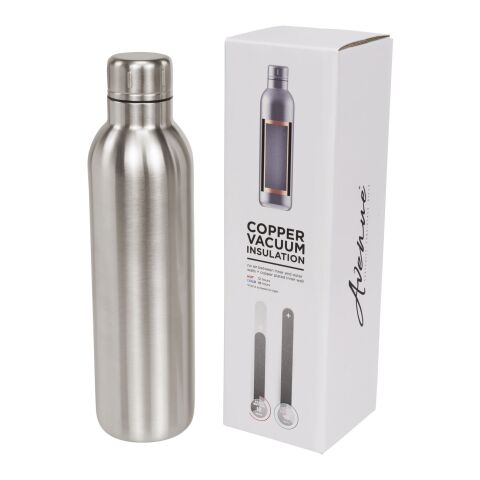 Botella deportiva con aislante de cobre al vacío de 510&nbsp;ml "Thor" Estándar | Plata | sin montaje de publicidad | no disponible | no disponible