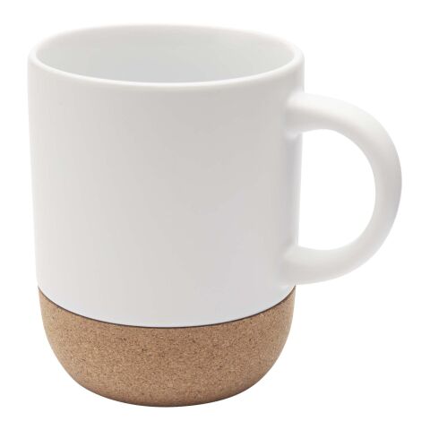 Taza de cerámica para sublimación de 300 ml con detalles de corcho &quot;Billie&quot; Estándar | blanco | sin montaje de publicidad | no disponible | no disponible | no disponible