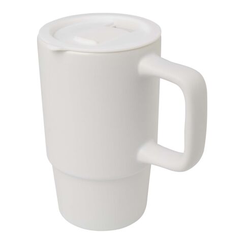 Taza de cerámica con tapa de plástico de 450 ml &quot;Carter&quot; Estándar | Transparente claro | sin montaje de publicidad | no disponible | no disponible