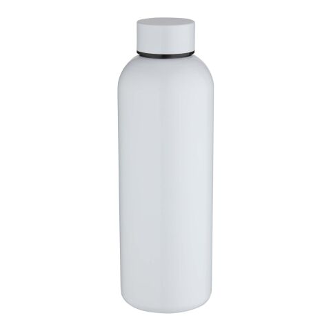 Botella de agua de 750&nbsp;ml de acero inoxidable reciclado con pared simple para sublimación y con certificado RCS "Spring" Estándar | Blanco | sin montaje de publicidad | no disponible | no disponible