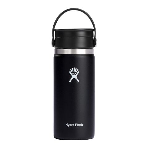 Vaso térmico de acero inoxidable Hydro Flask de boca ancha, 473 ml, con tapa Flex Sip™ Negro intenso