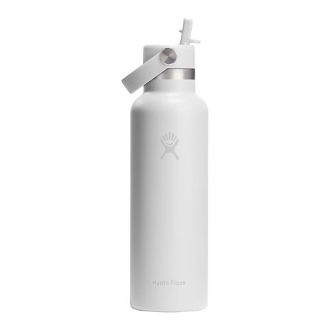 Botella de agua térmica de acero inoxidable Hydro Flask, boca estándar, 621 ml Blanco