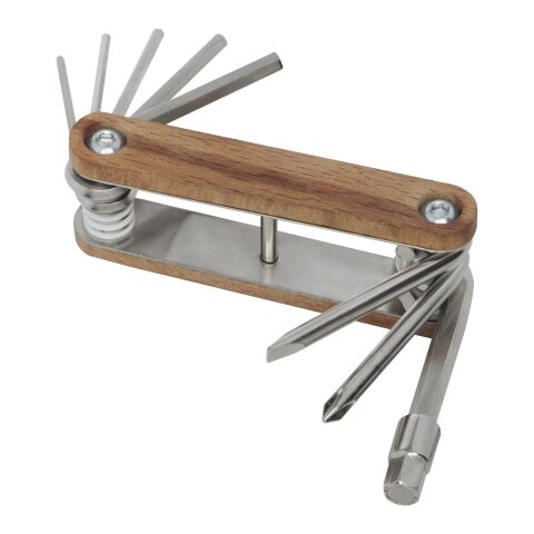 Multiherramienta para bicicletas de 8 funciones con mango de madera &quot;Fixie&quot; Estándar | Madera | sin montaje de publicidad | no disponible | no disponible