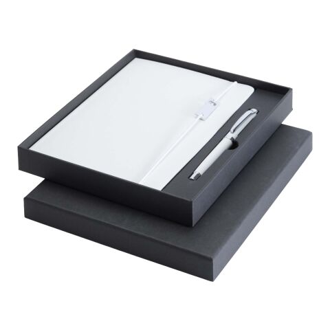 Set de libreta de tapa dura A5 y rollerball &quot;Legato Elegance&quot; Estándar | blanco-blanco | sin montaje de publicidad | no disponible | no disponible