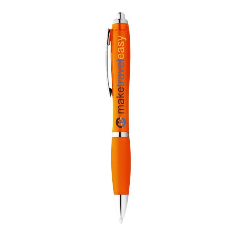 Bolígrafo translúcido con sujeción de color "Nash" Estándar | Naranja | sin montaje de publicidad | no disponible | no disponible