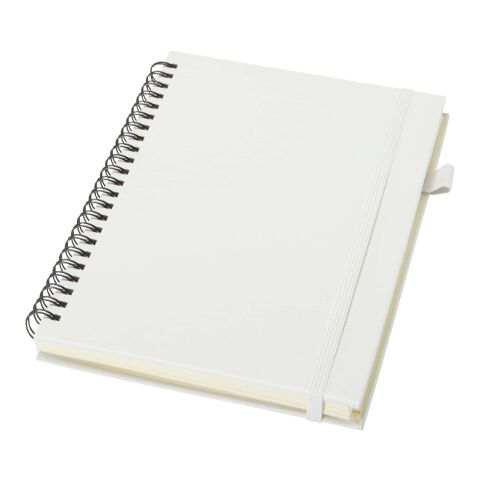Cuaderno Liss A5 de tapa dura de plástico reciclado con espiral blanco