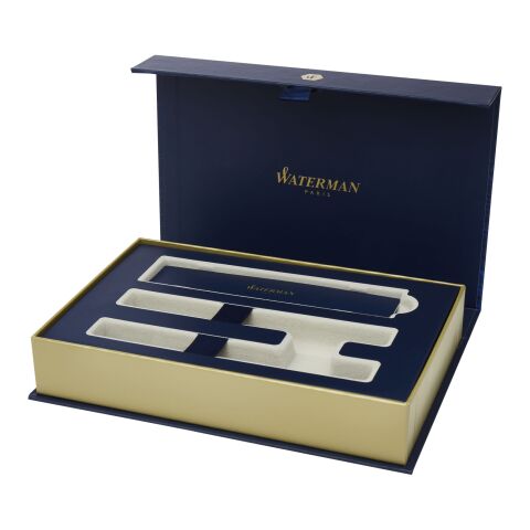 Set de bolígrafo y rollerball con caja de regalo "Graduate" Azul oscuro