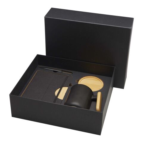 Set de regalo con libreta de tapa dura A5 y bolígrafo &quot;Laura&quot; Estándar | Negro intenso | sin montaje de publicidad | no disponible | no disponible | no disponible