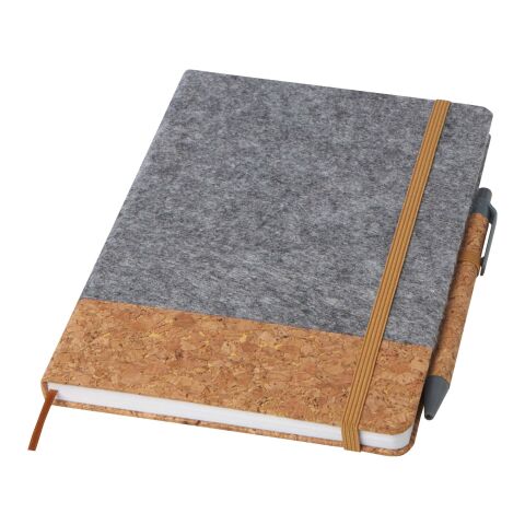 Libreta de tapa dura A5 &quot;Veronica&quot; Estándar | Gris-Natural | sin montaje de publicidad | no disponible | no disponible | no disponible