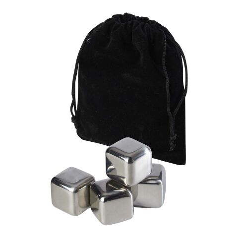 Juego de cubitos de hielo de acero inoxidable &quot;Froz&quot; Negro intenso-Plateado | sin montaje de publicidad | no disponible | no disponible