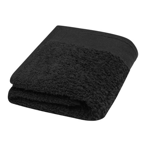 Toalla de baño de 30 x 50&nbsp;cm de algodón de 550&nbsp;g/m² "Chloe" Negro intenso