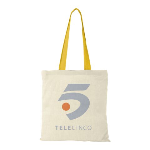 Tote de algodón &quot;Nevada&quot; Estándar | Natural-Amarillo | sin montaje de publicidad | no disponible | no disponible | no disponible